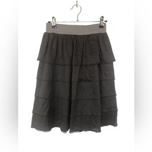 edme  & esyllte Tiered Skirt Bubble Trim Elastic Pull On Waist Line